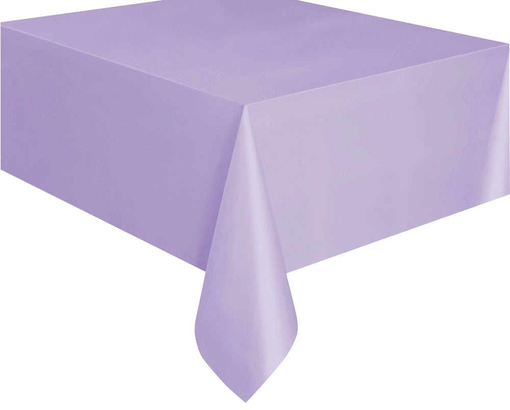 Lavender Rectangular Plastic Table Cover 54in x 108in