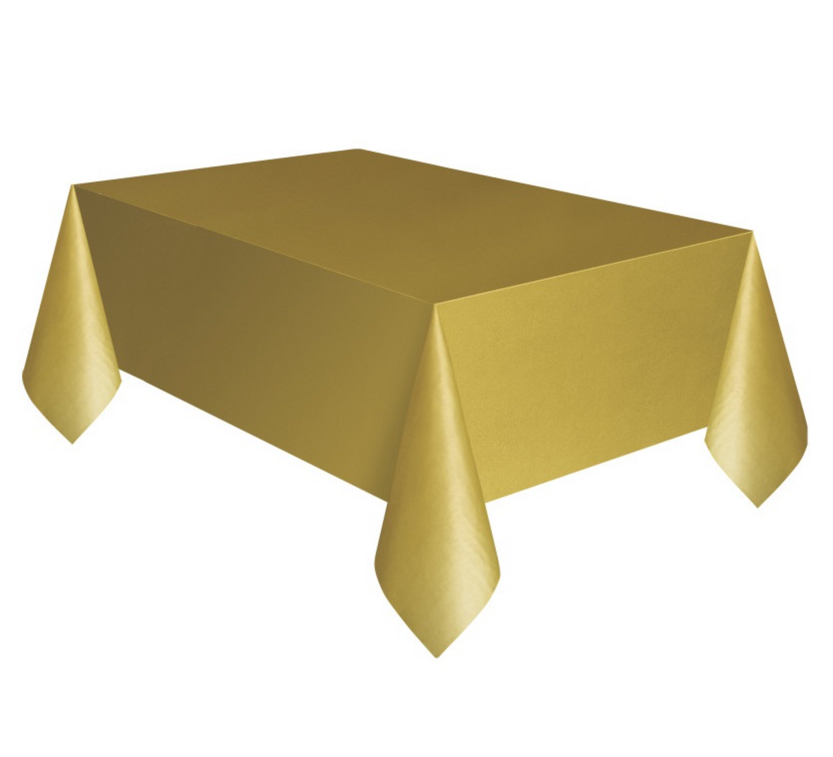 Gold Rectangular Plastic Table Cover 54in x 108in