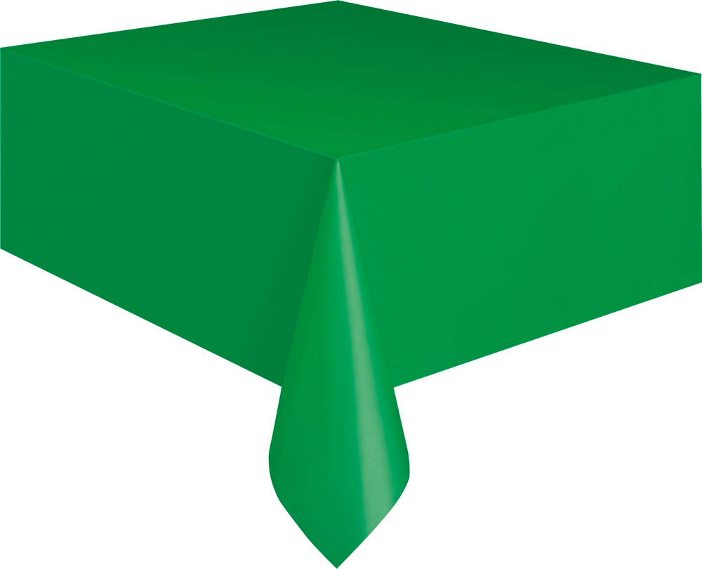 Green Rectangular Plastic Table Cover 54in x 108in