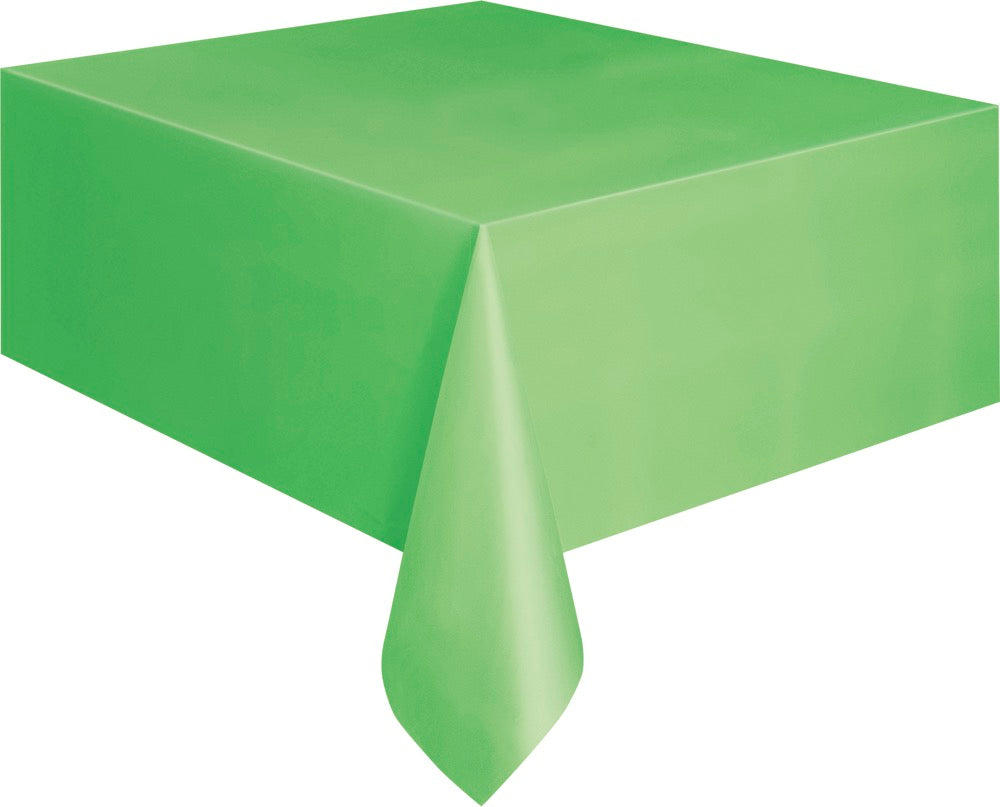 Lime Green Rectangular Plastic Table Cover