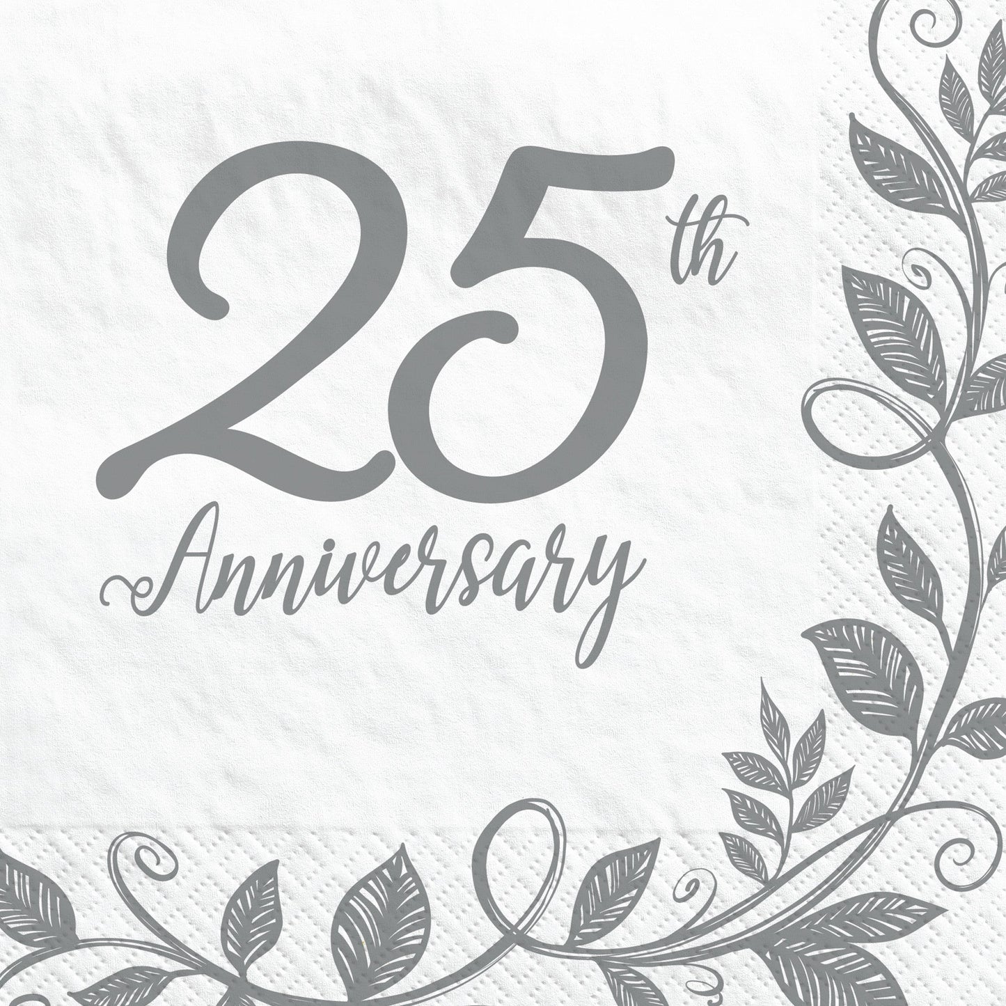 Happy 25th Anniversary Lunch Napkins 16ct