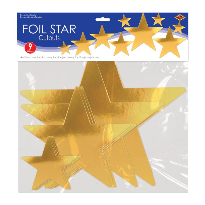 Foil Star Cutouts - Gold