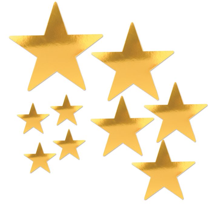 Foil Star Cutouts - Gold