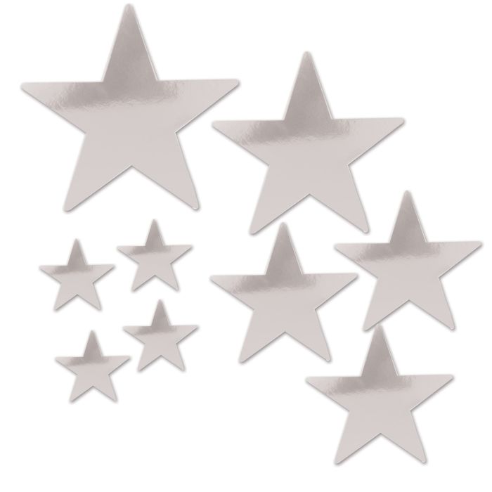 Foil Star Cutouts - Silver