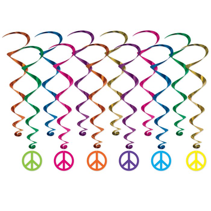 60’s Peace Sign Whirls