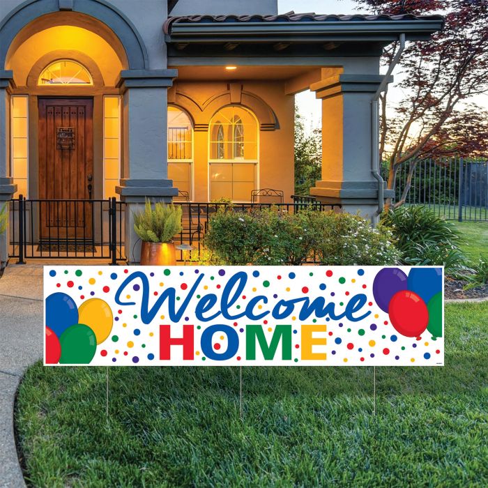 Plastic Jumbo Welcome Home Yard Sign