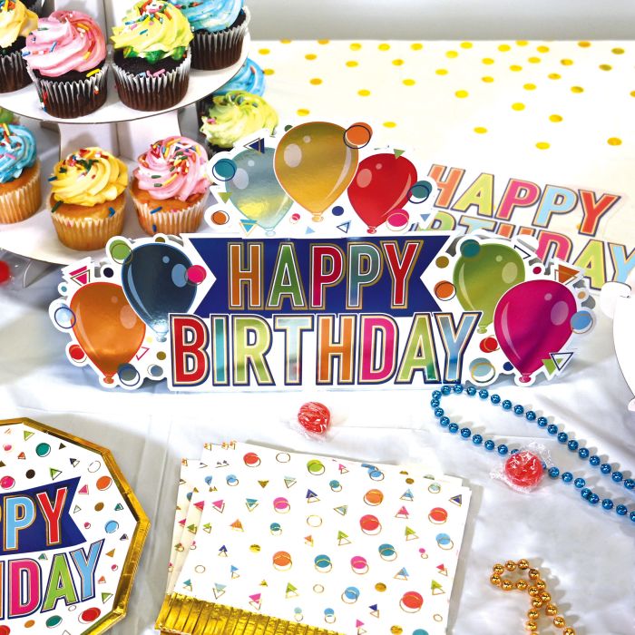3-D Foil Happy Birthday Centerpiece