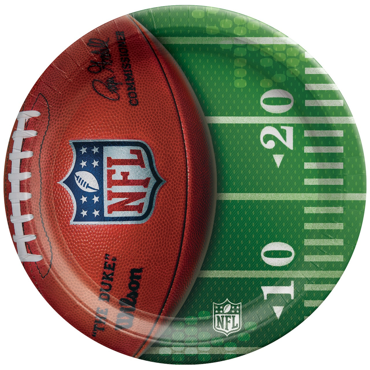 NFL Drive - Silver 7in Round Plates 8ct