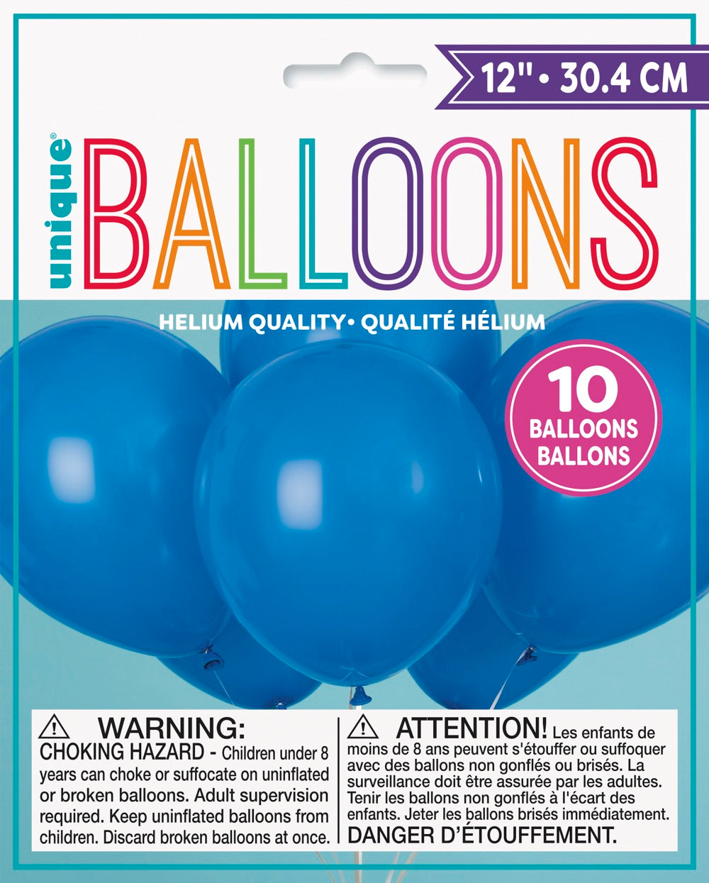 12in Packaged Latex Balloons 10ct - Royal Blue