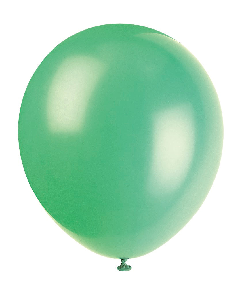 12in Packaged Latex Balloons 10ct - Emerald Green