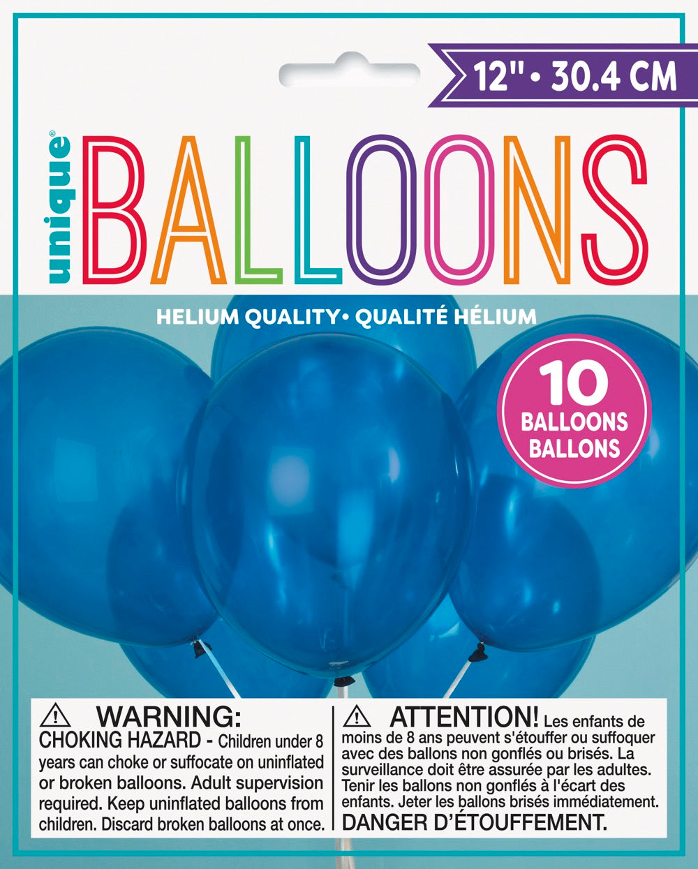 12in Packaged Latex Balloons 10ct - Twilight Blue