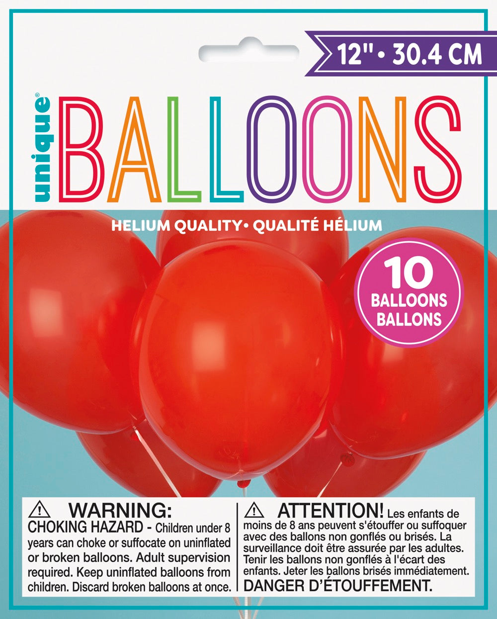 12in Packaged Latex Balloons 10ct - Ruby Red