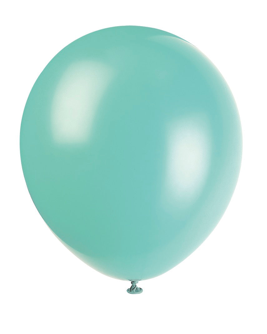 12in Packaged Latex Balloons 10ct - Seafoam Aqua