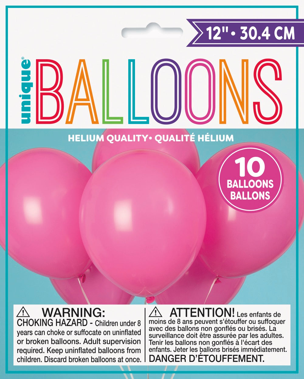 12in Packaged Latex Balloons 10ct - Bubblegum Pink