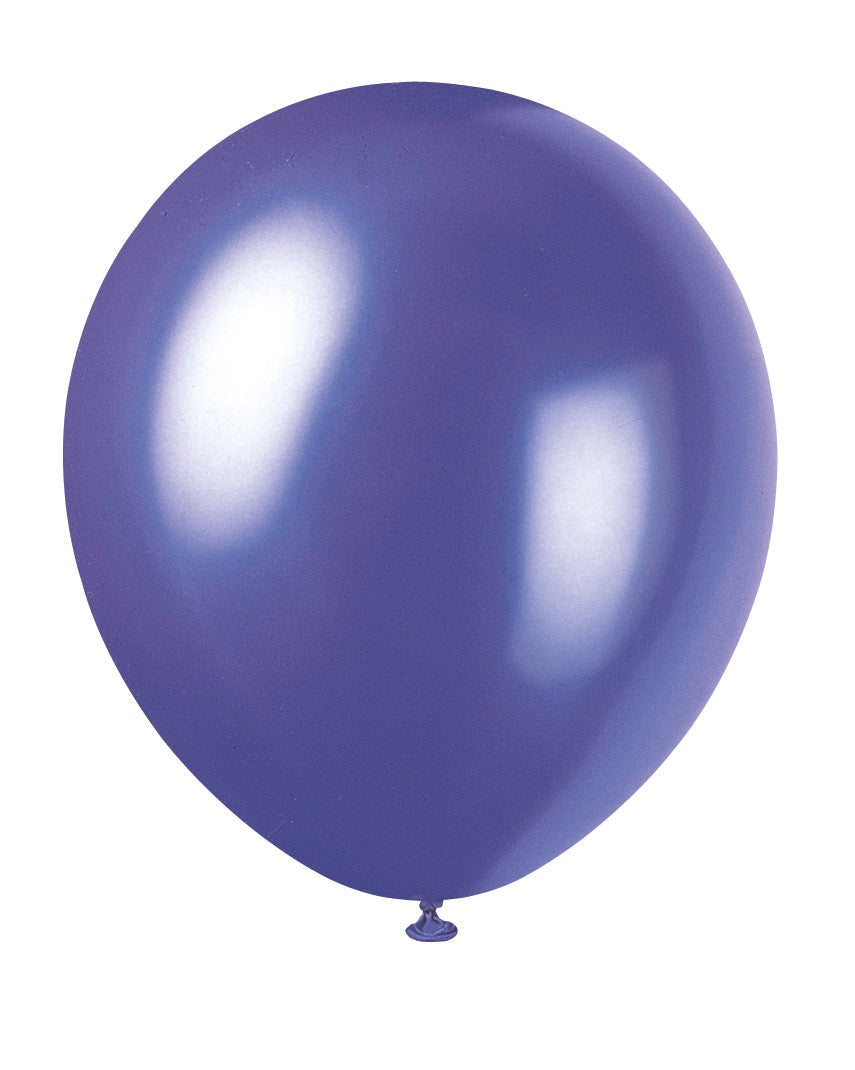 12in Pearlized Packaged Latex Balloons 8ct - Concord Purple