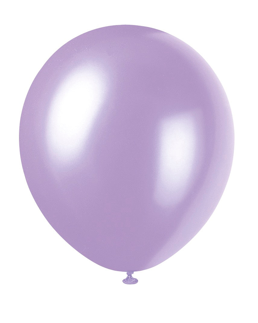 12in Pearlized Packaged Latex Balloons 8ct - Lavender