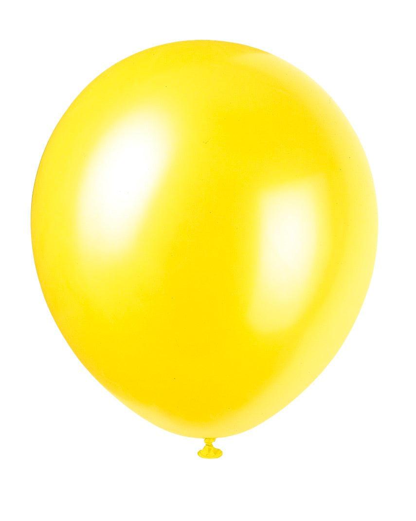 12in Pearlized Packaged Latex Balloons 8ct - Golden Yellow