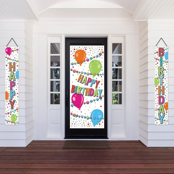 Happy Birthday Fabric Door Panel Set
