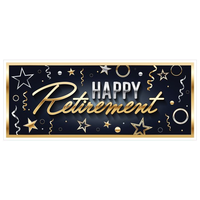 Happy Retirement 6ft Oversized Sign Banner