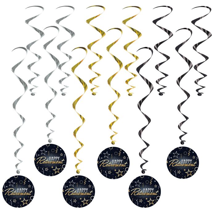 Happy Retirement Whirls 12ct