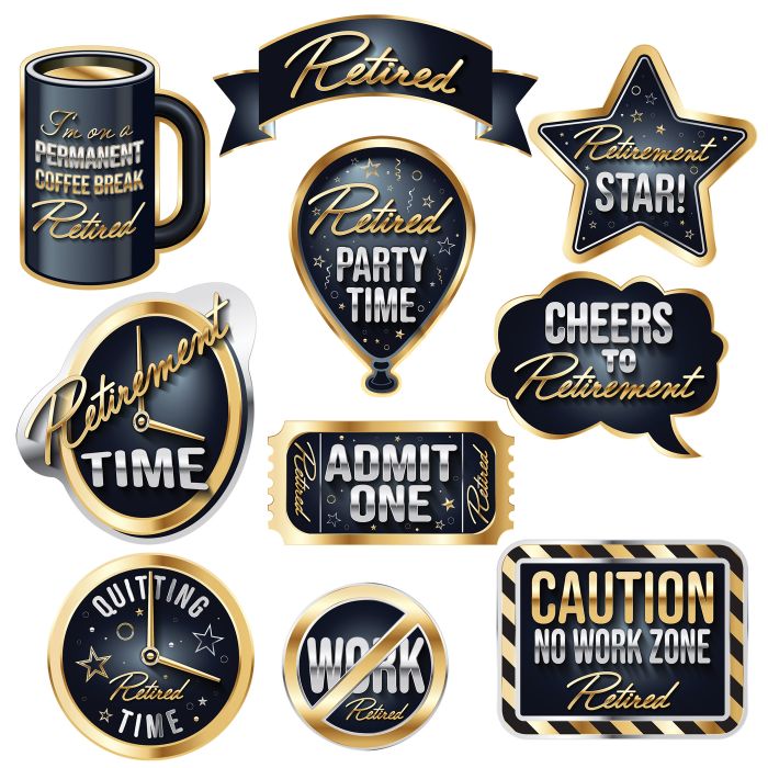 Happy Retirement Photo Fun Signs 10ct