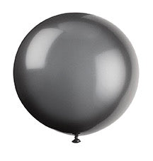 36in Packaged Latex Balloons 6ct - Phantom Black