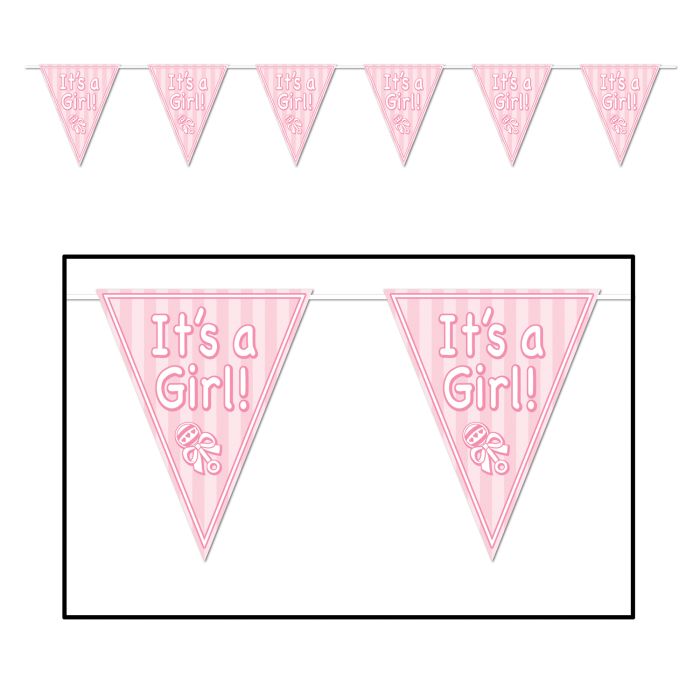 It's A Girl! Pennant Banner