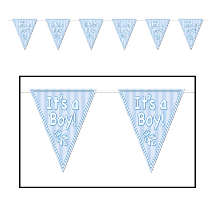 It's A Boy! Pennant Banner