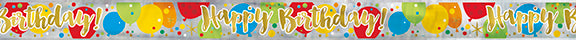 Foil Glitzy Gold Birthday Banner 12ft