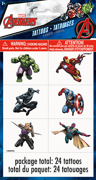 Avengers Color Tattoo Sheets 4ct