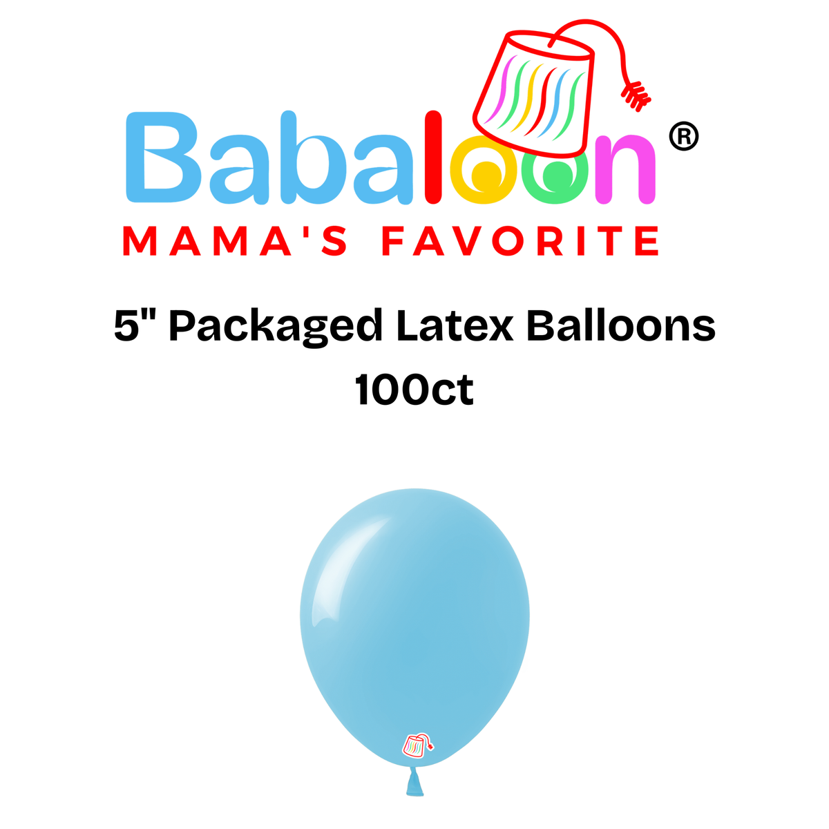 5" Packaged Latex Balloons 100ct - Not Inflated