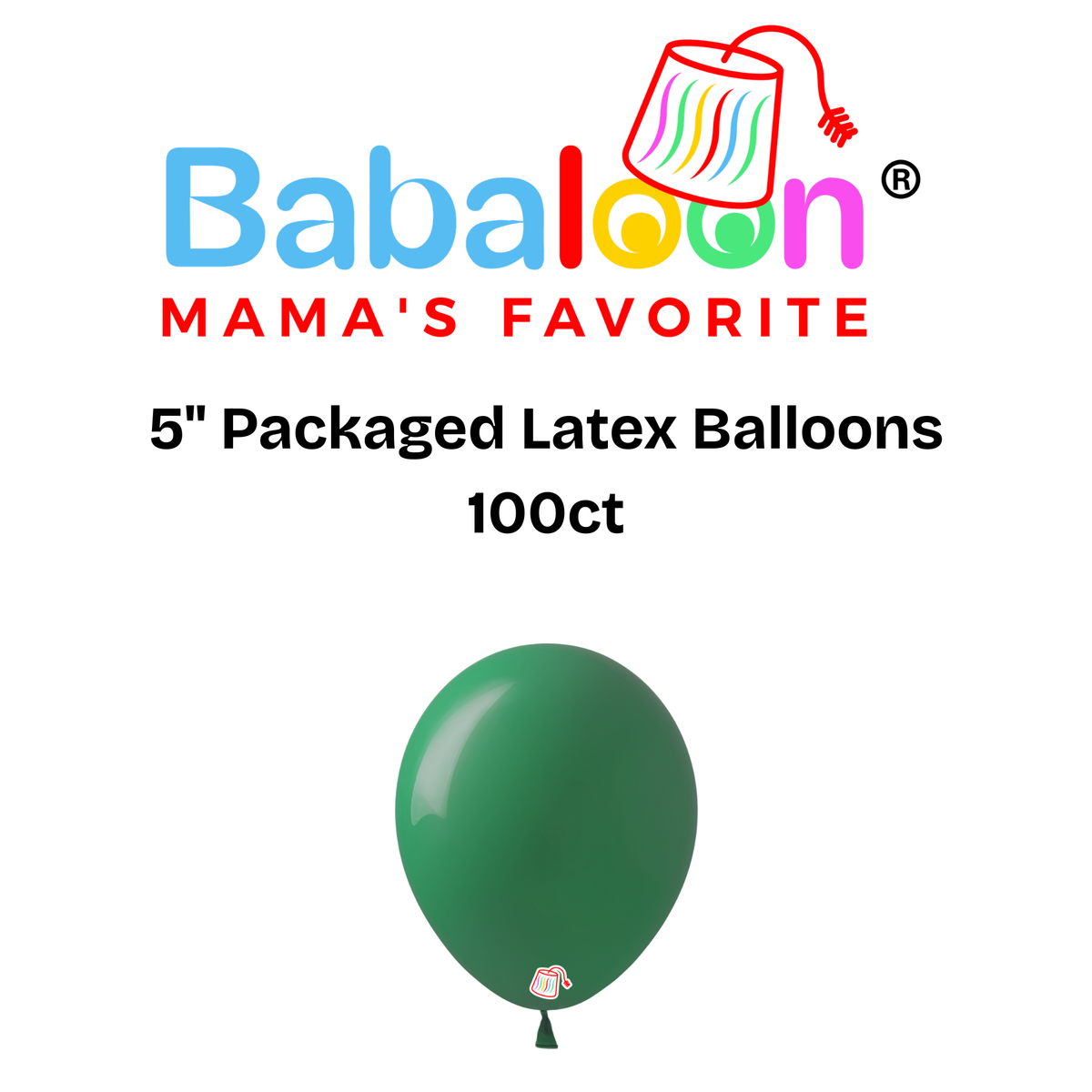 5" Packaged Latex Balloons 100ct - Not Inflated