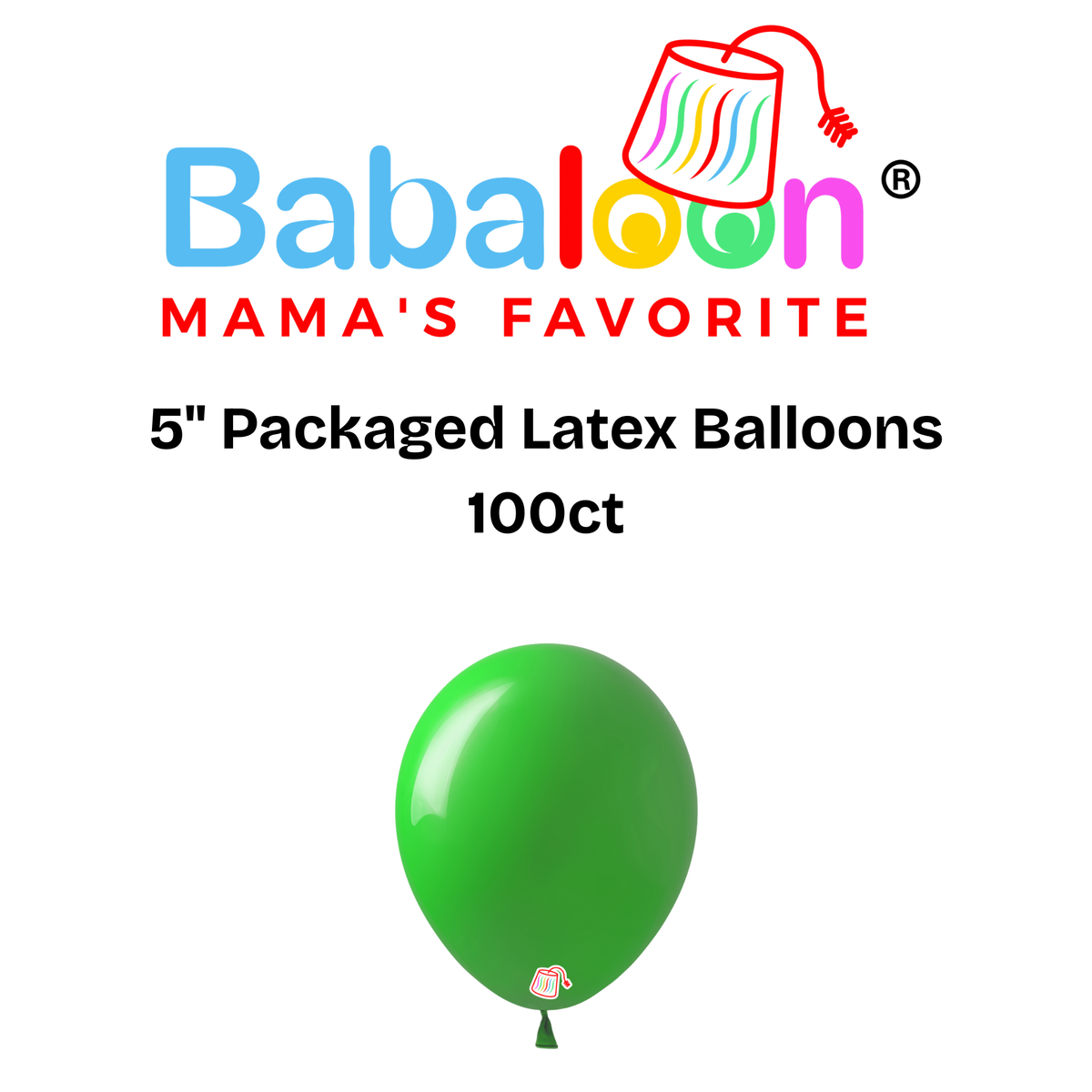 5" Packaged Latex Balloons 100ct - Not Inflated