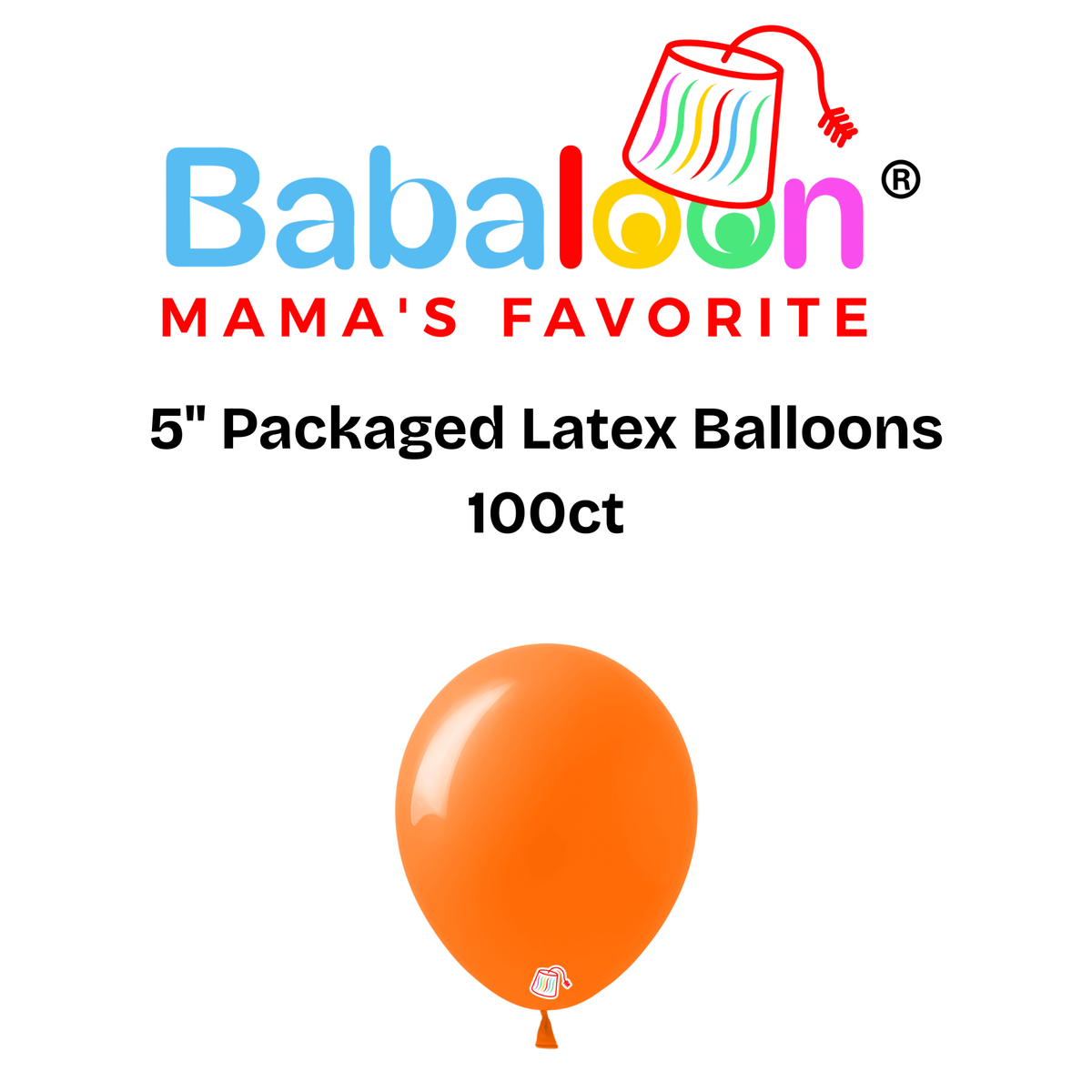 5" Packaged Latex Balloons 100ct - Not Inflated