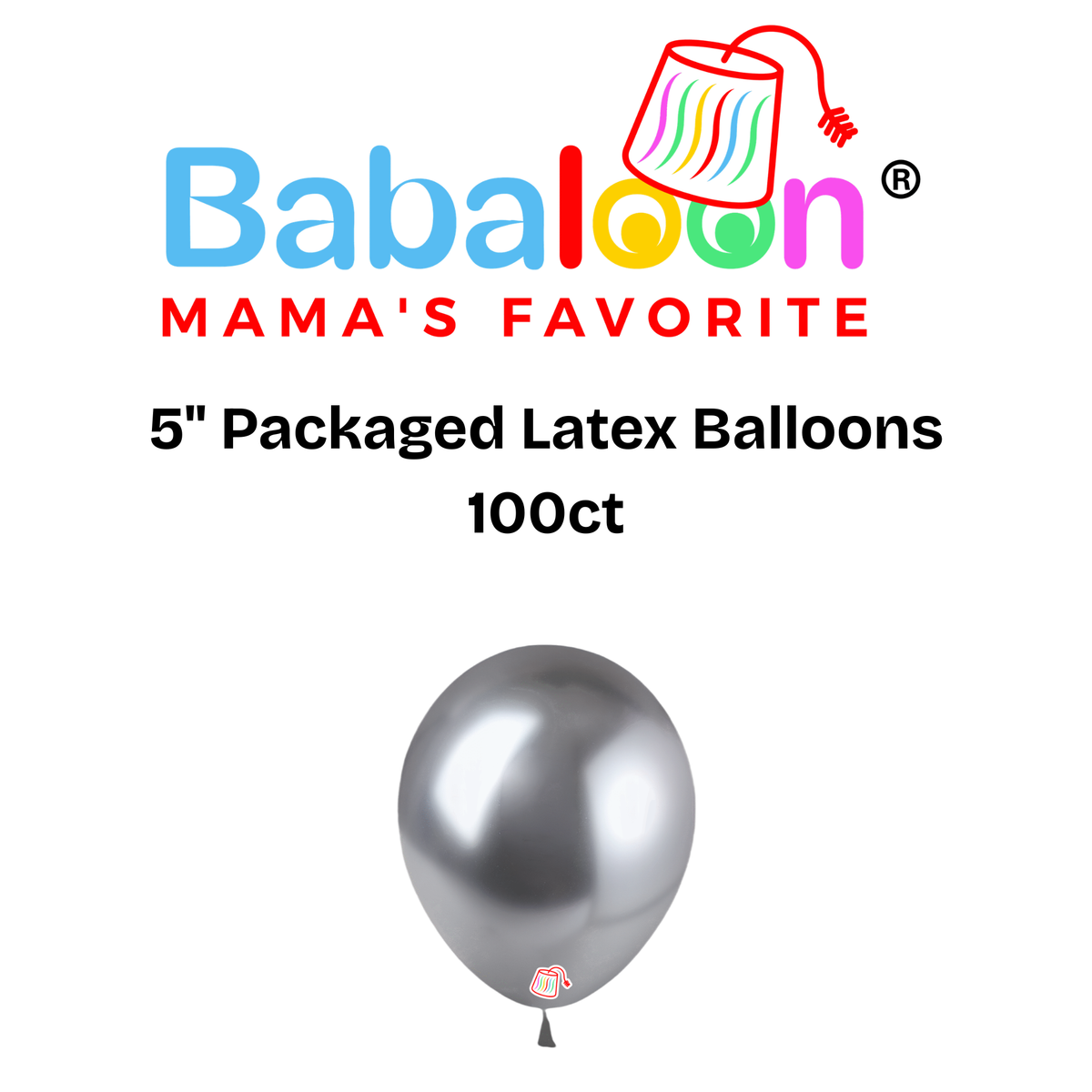 5" Packaged Latex Balloons 100ct - Not Inflated