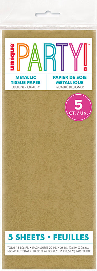 Metallic Tissue Paper 5ct