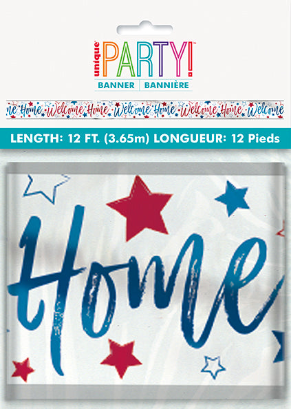 Red White & Blue Welcome Home Banner