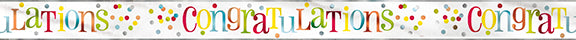 Colorful Congratulations Foil Banner 12ft
