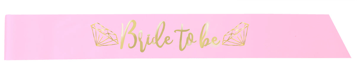Pink and Gold "Bride to Be" Bachelorette Party Sash
