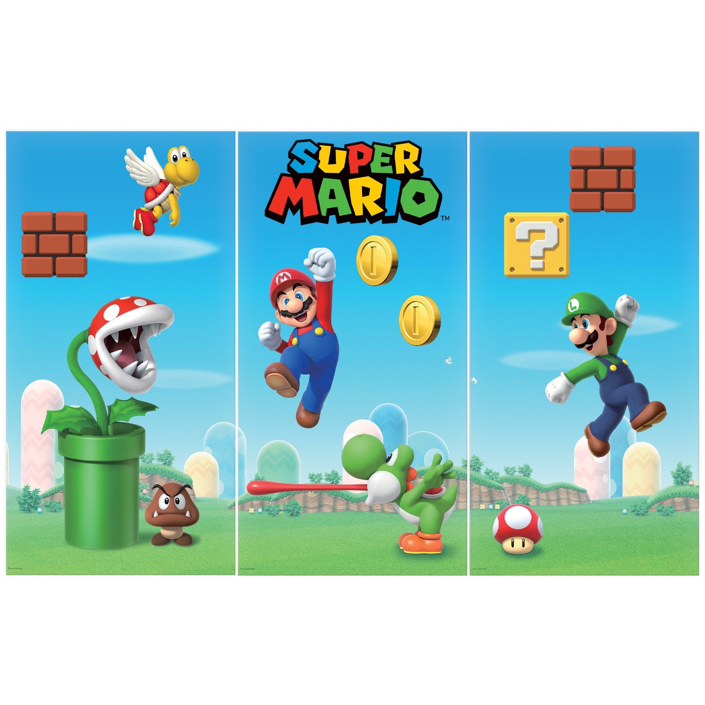 Super Mario Brothers Scene Setters Wall Decorating Kit