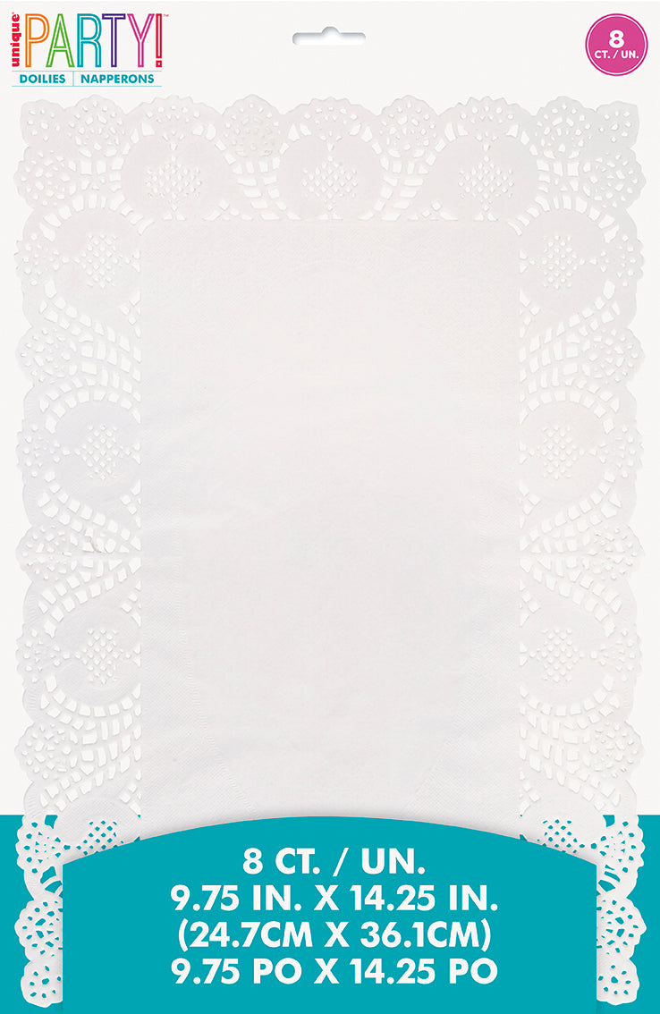 White Placemat Doilies 8ct