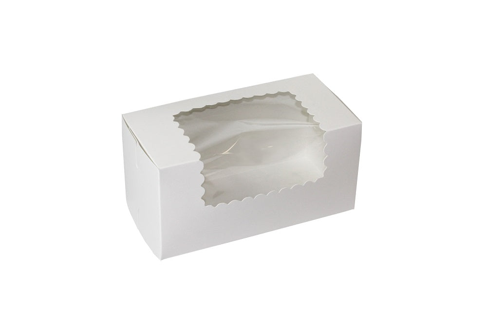 White Cake Box Window 8in x 4in x 4in