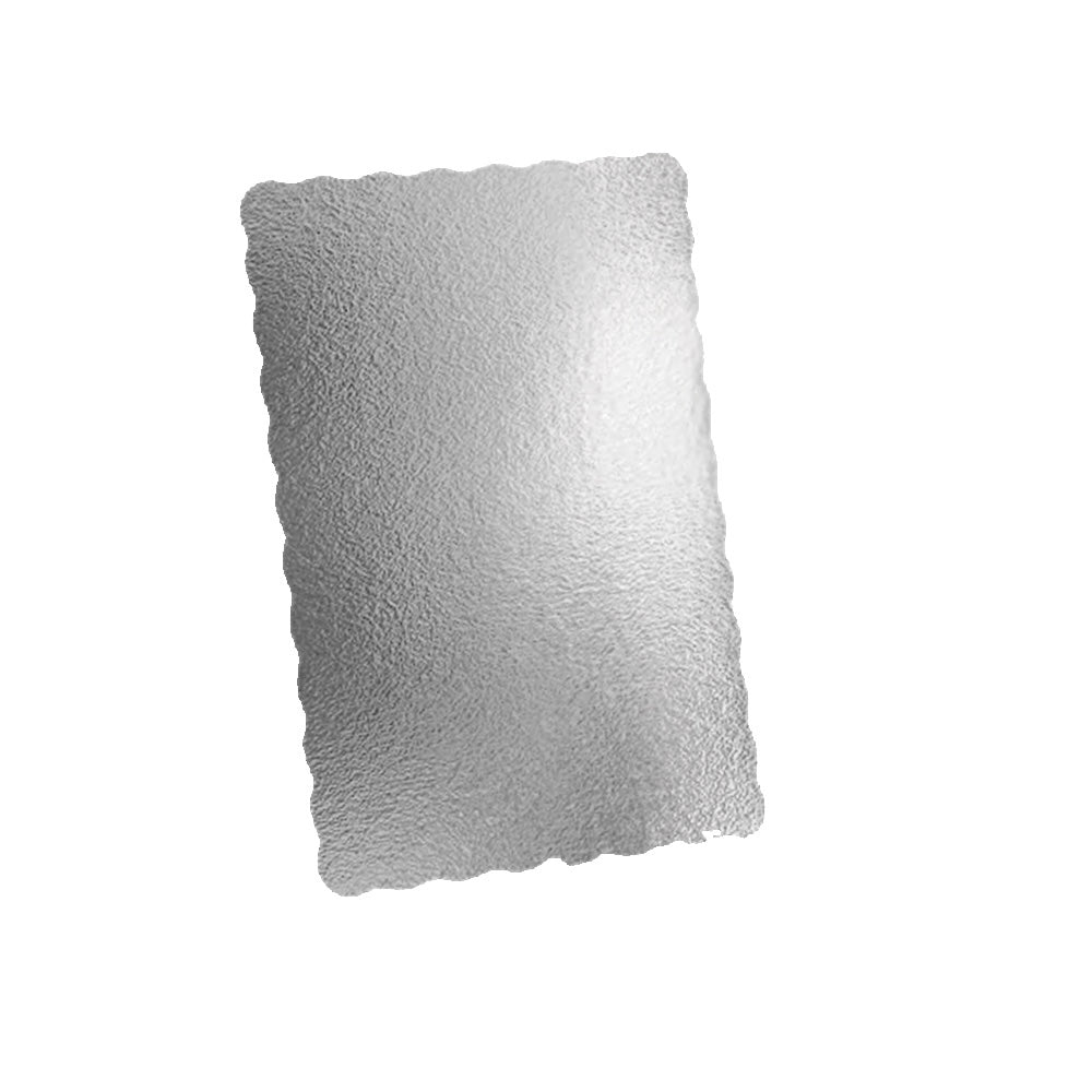 Silver Laminated Scalloped Cake Board