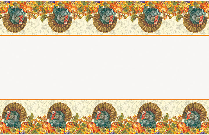 Traditional Thanksgiving Rectangular Plastic Table Cover 54in x 84in