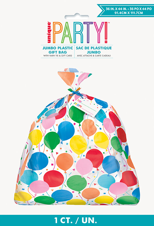 Colorful Balloons Jumbo Plastic Gift Bag