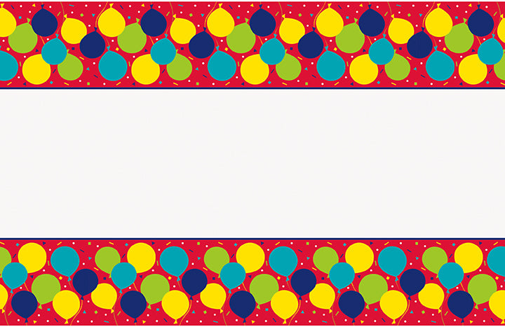 Balloon Party Birthday Rectangular Table Cover 54in x 84in