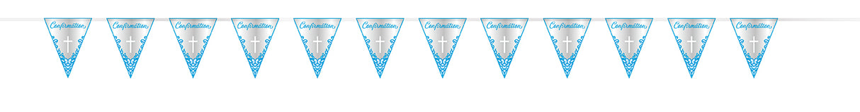 Fancy Blue Cross Flag Banner