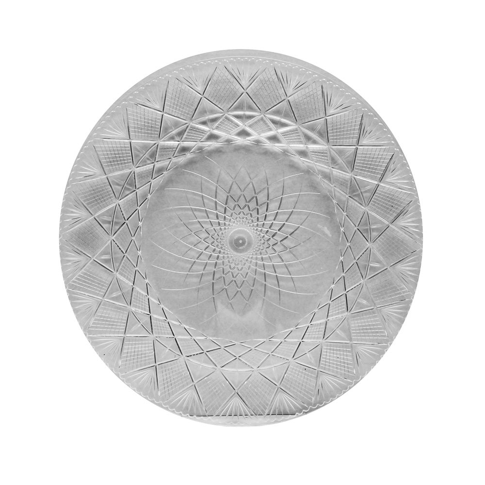 Crystal Elegance Clear Plastic Platter