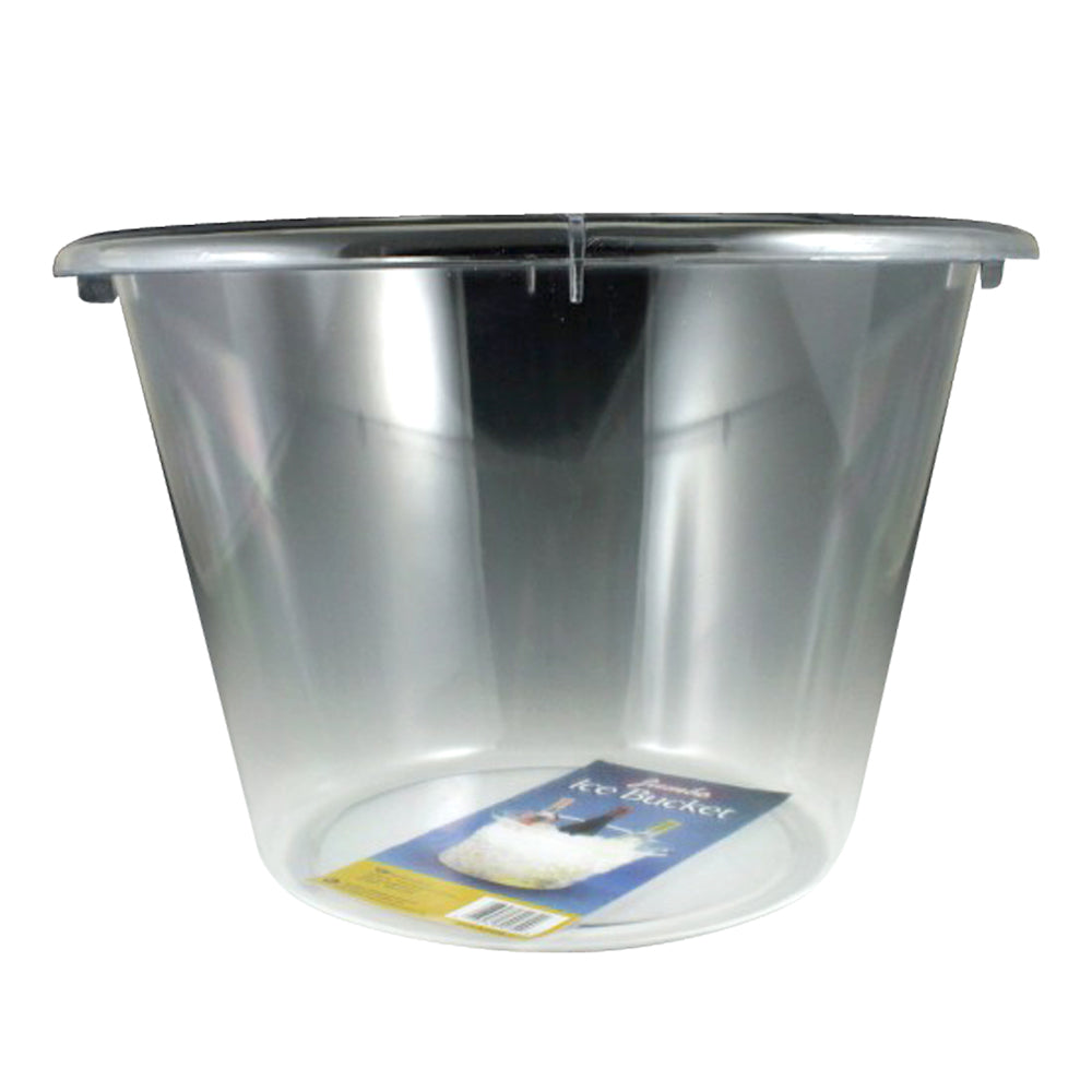 Clear 12 Qt. Plastic Jumbo Ice Bucket