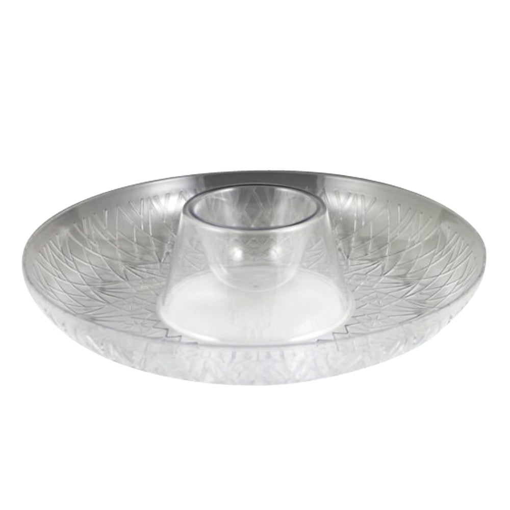 Crystalware Clear Plastic Sombrero Chip & Dip Tray